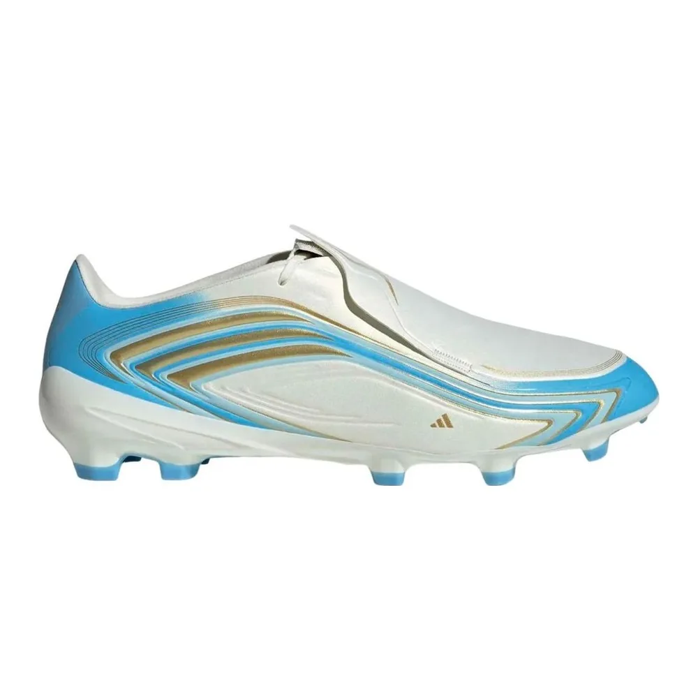 ADIDAS F50 MESSI LEAGUE FG SOCCER CLEATS (UNISEX) (IVORY/SEMI BLUE BURST/ICEY BLUE) — Style IH1902