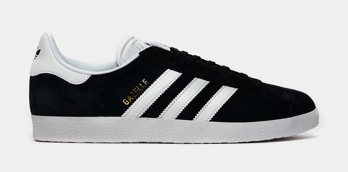 ADIDAS GAZELLE (CORE BLACK/WHITE/GOLD METALLIC) — Style BB5476