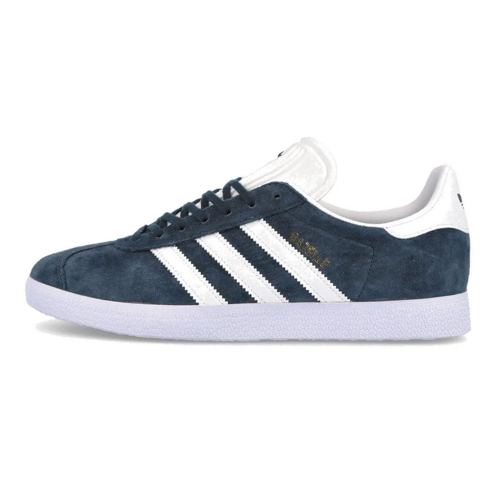 ADIDAS GAZELLE (COLLEGIATE NAVY/WHITE/GOLD METALLIC) — Style BB5478