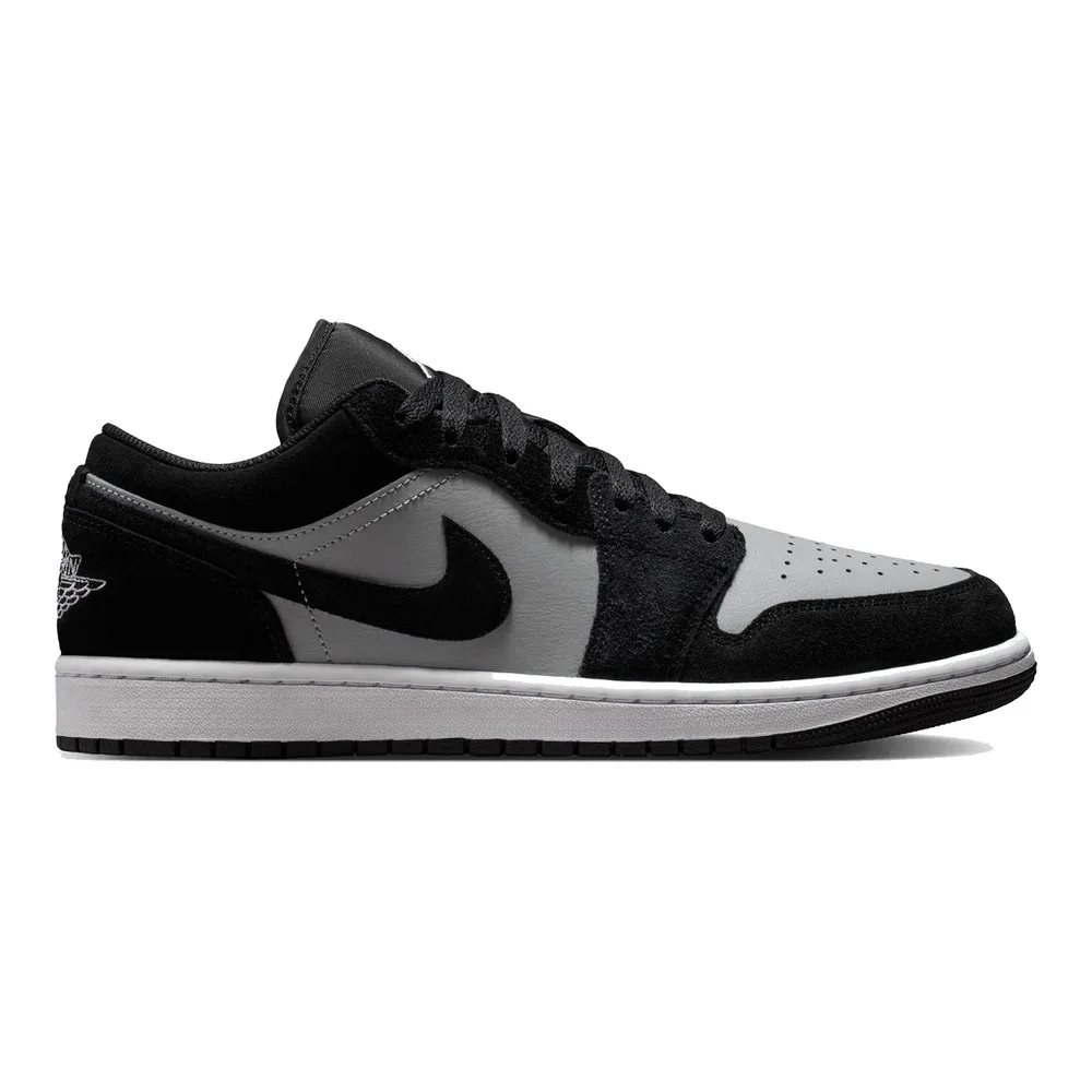 AIR JORDAN 1 LOW (BLACK/WHITE/LIGHT SMOKE GREY) — Style 553558-048