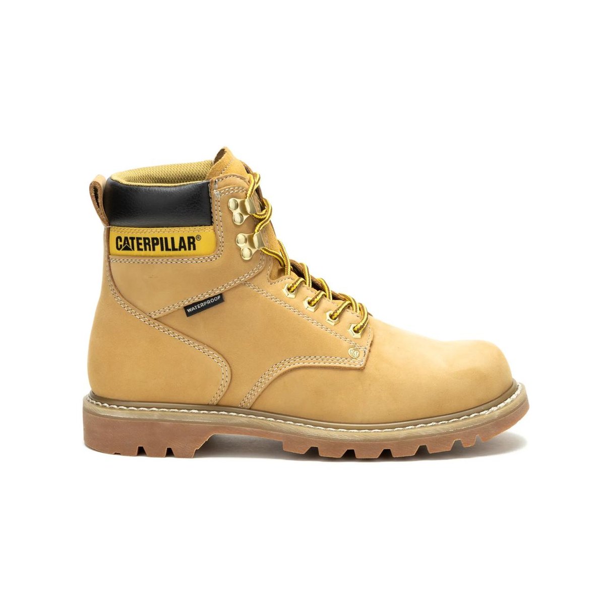 CAT SECOND SHIFT WATERPROOF SOFT TOE WORK BOOT (WIDE) (HONEY RESET) — Style P51085