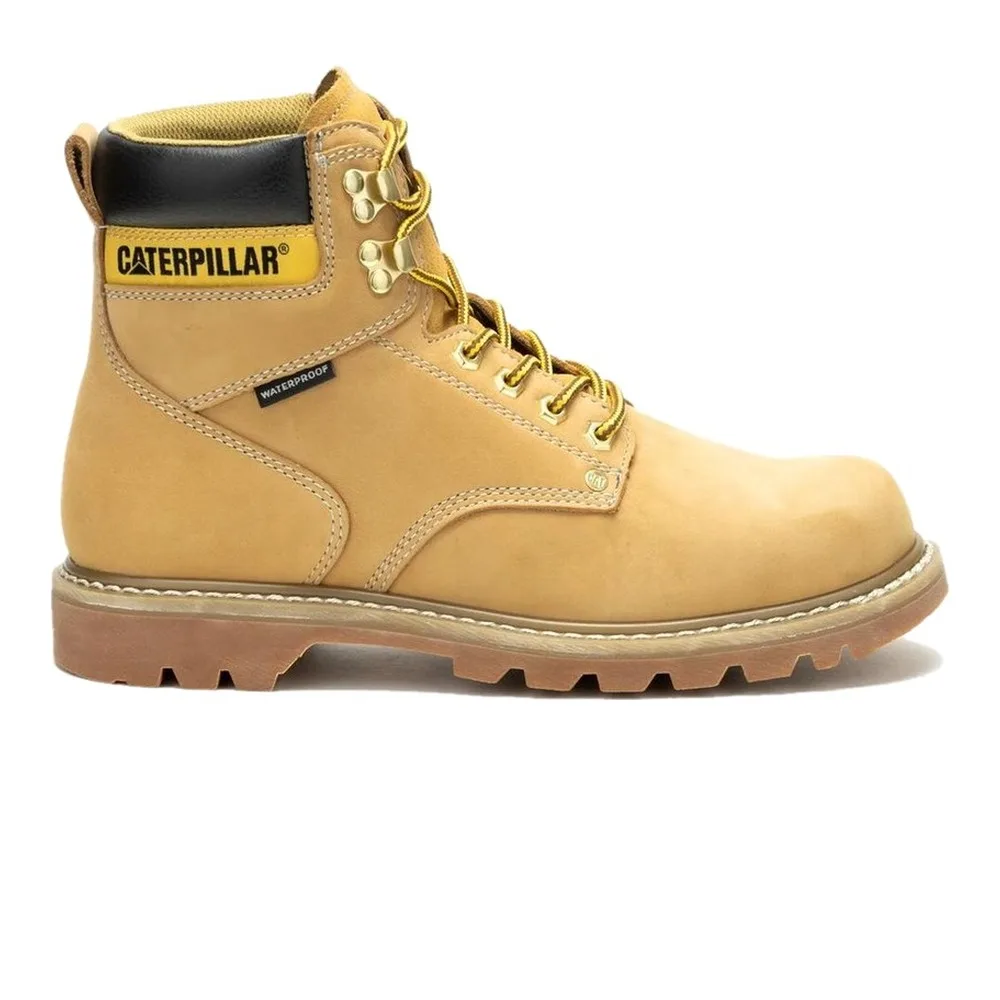 CAT SECOND SHIFT WATERPROOF SOFT TOE WORK BOOT (WIDE) (HONEY RESET) — Style P51085