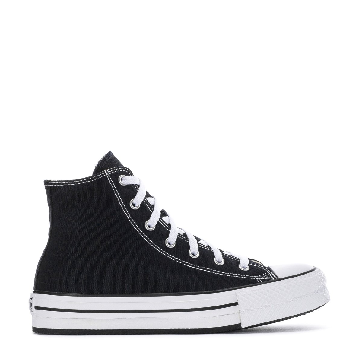 CONVERSE CHUCK TAYLOR ALL STAR EVA LIFT PLATFORM HIGH TOP (BIG KIDS) (BLACK/WHITE/BLACK) — Style 272855F