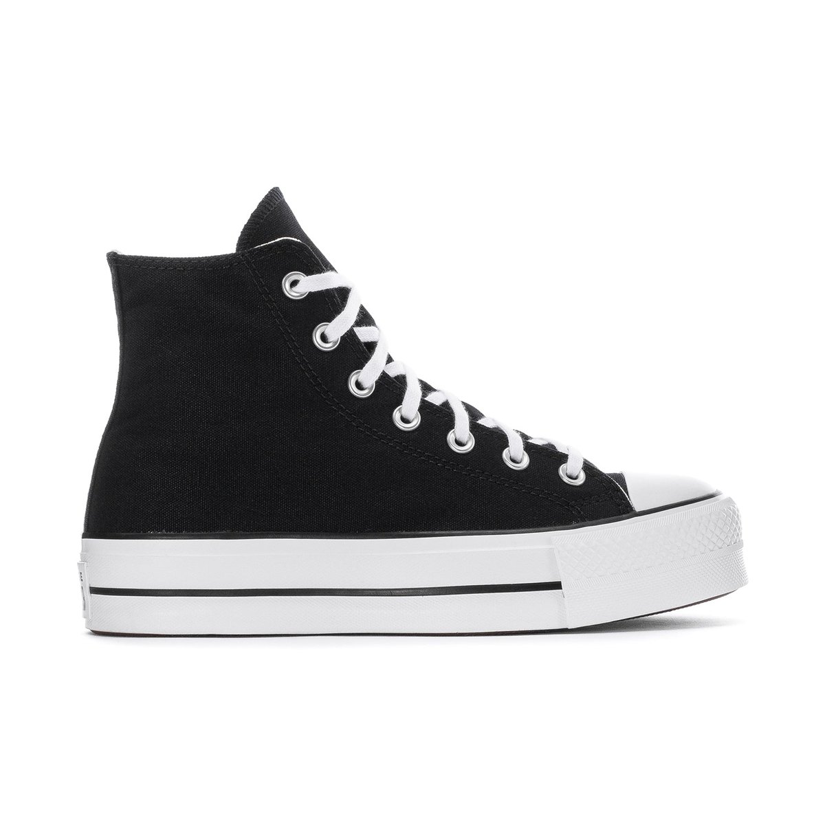 CONVERSE CHUCK TAYLOR ALL STAR LIFT PLATFORM HIGH TOP (WOMEN) (BLACK/WHITE/WHITE) — Style 560845F