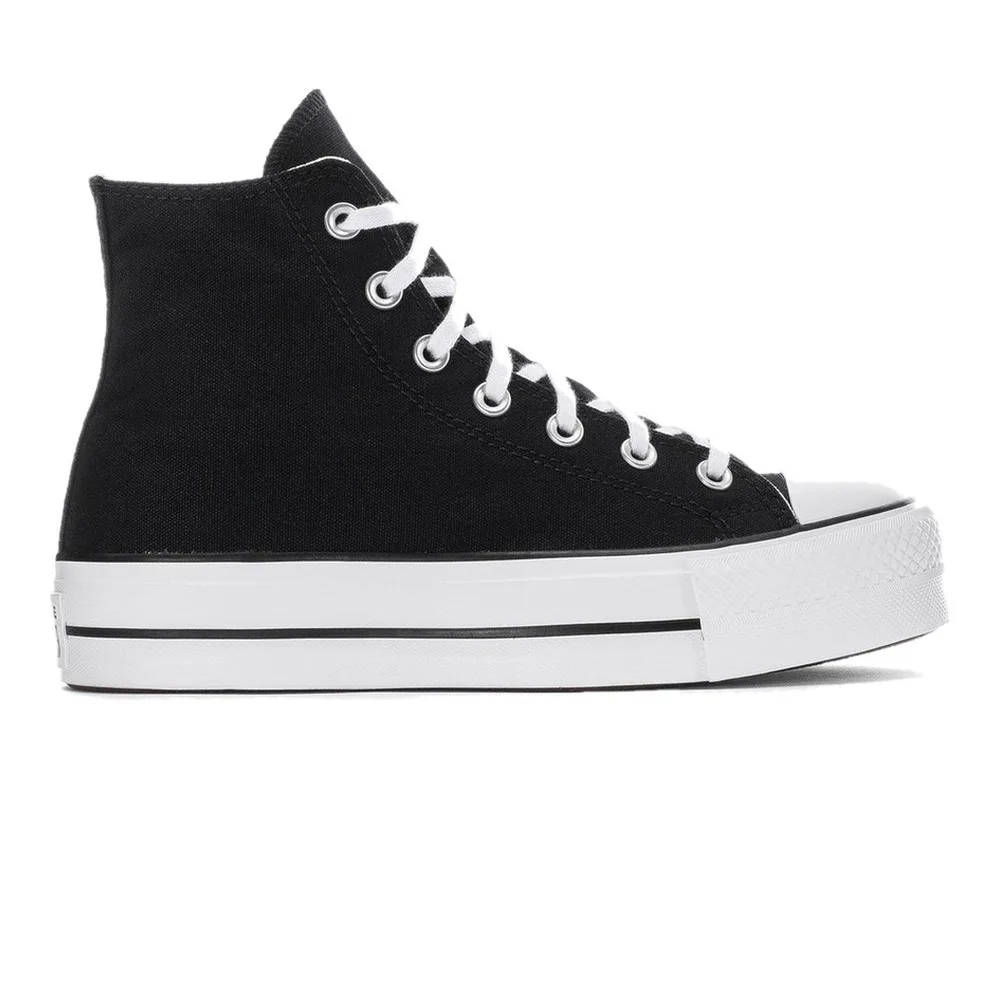 CONVERSE CHUCK TAYLOR ALL STAR LIFT PLATFORM HIGH TOP (WOMEN) (BLACK/WHITE/WHITE) — Style 560845F