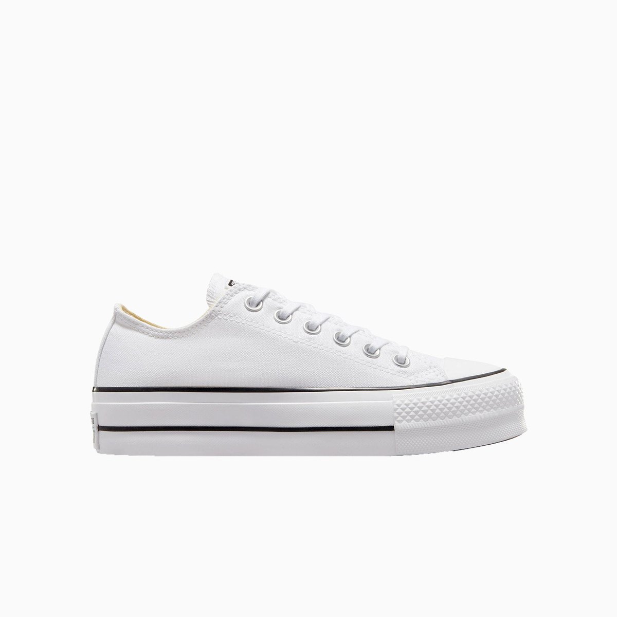 CONVERSE CHUCK TAYLOR ALL STAR LIFT PLATFORM LOW TOP (WOMEN) (WHITE/BLACK/WHITE) — Style 560251F