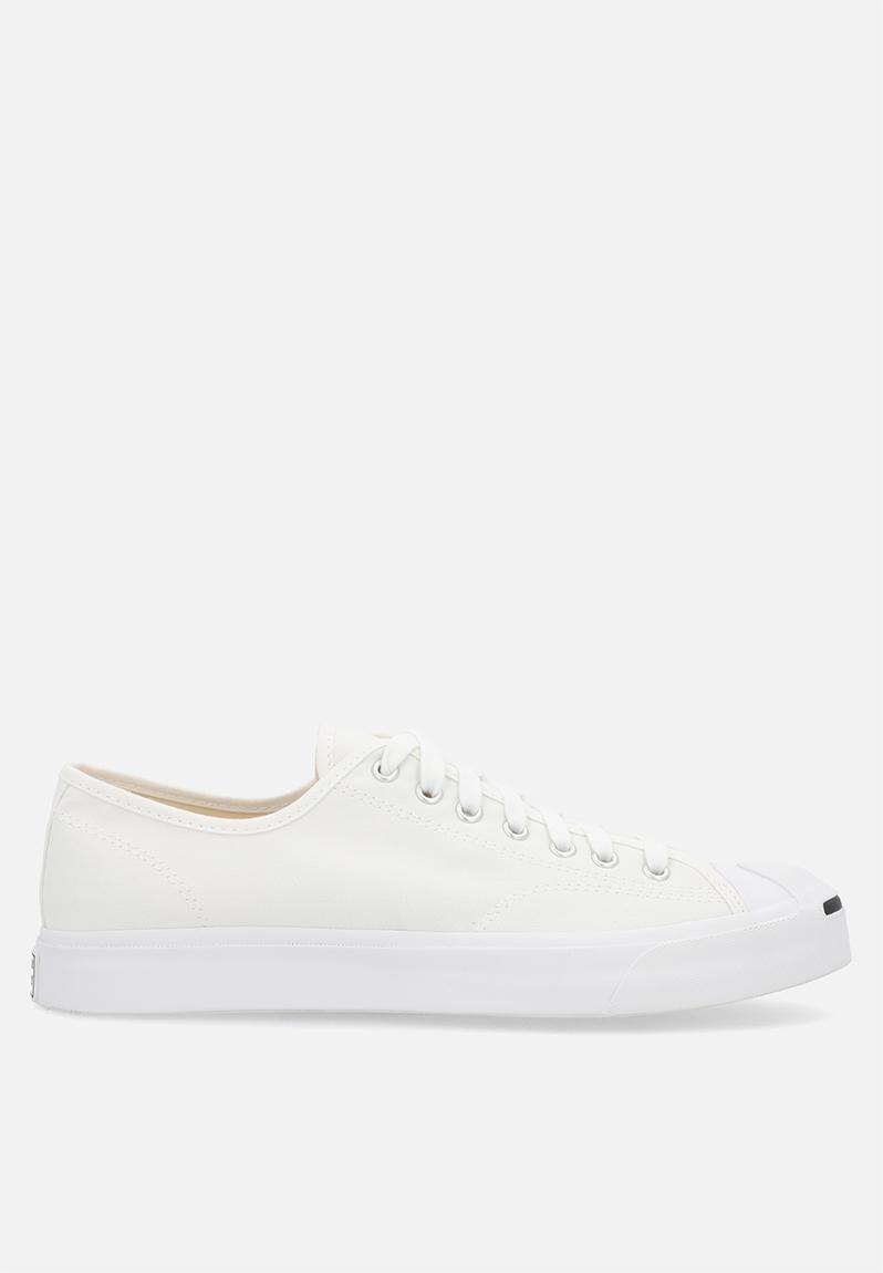 CONVERSE JACK PURCELL LOW TOP (UNISEX) (WHITE/WHITE/BLACK) — Style 164057C