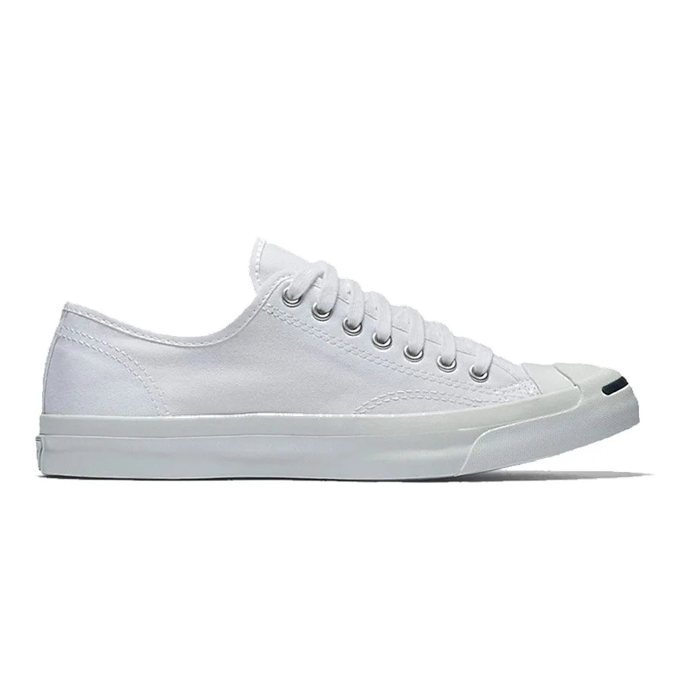 CONVERSE JACK PURCELL LOW TOP (UNISEX) (WHITE/WHITE/BLACK) — Style 164057C