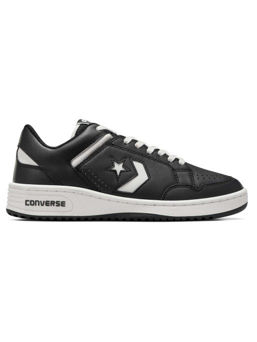 CONVERSE WEAPON LOW TOP (UNISEX) (BLACK/BLACK/WHITE) — Style A12336C