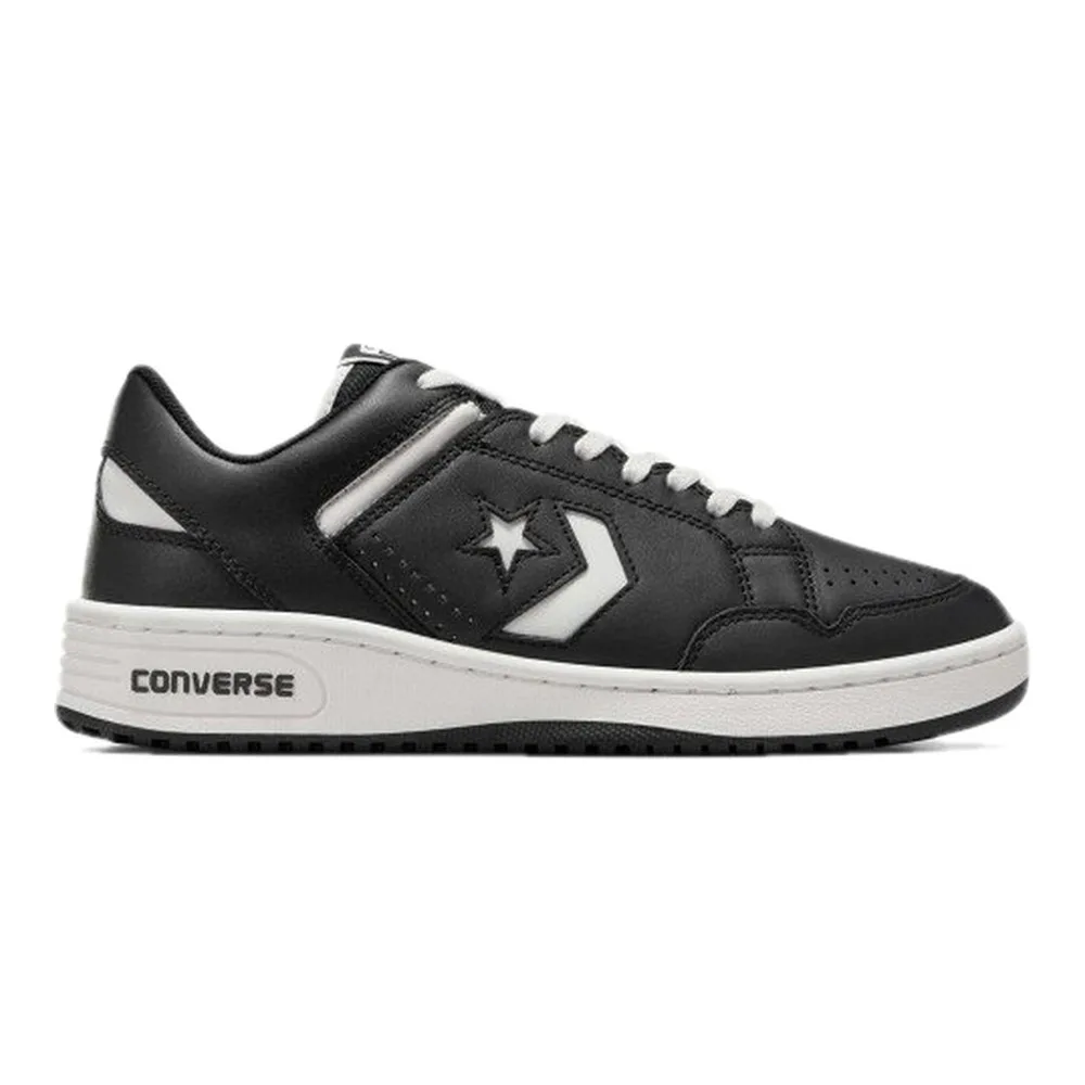 CONVERSE WEAPON LOW TOP (UNISEX) (BLACK/BLACK/WHITE) — Style A12336C