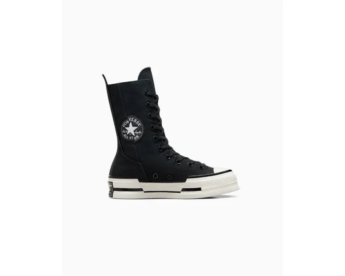 CONVERSE WOMEN'S CHUCK 70 PLUS X-HI (BLACK/WHITE/EGRET) — Style A10361C