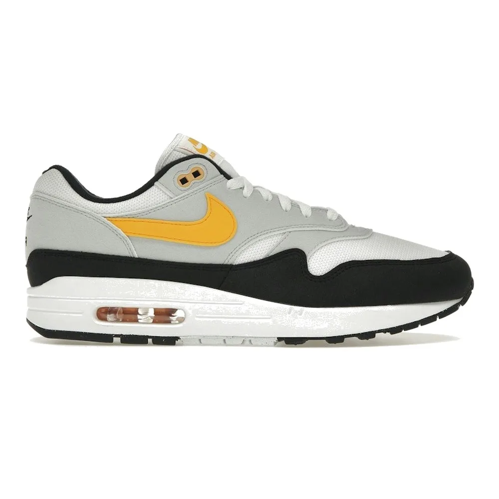NIKE AIR MAX 1 (WHITE/UNIVERSITY GOLD-BLACK) — Style FD9082-104