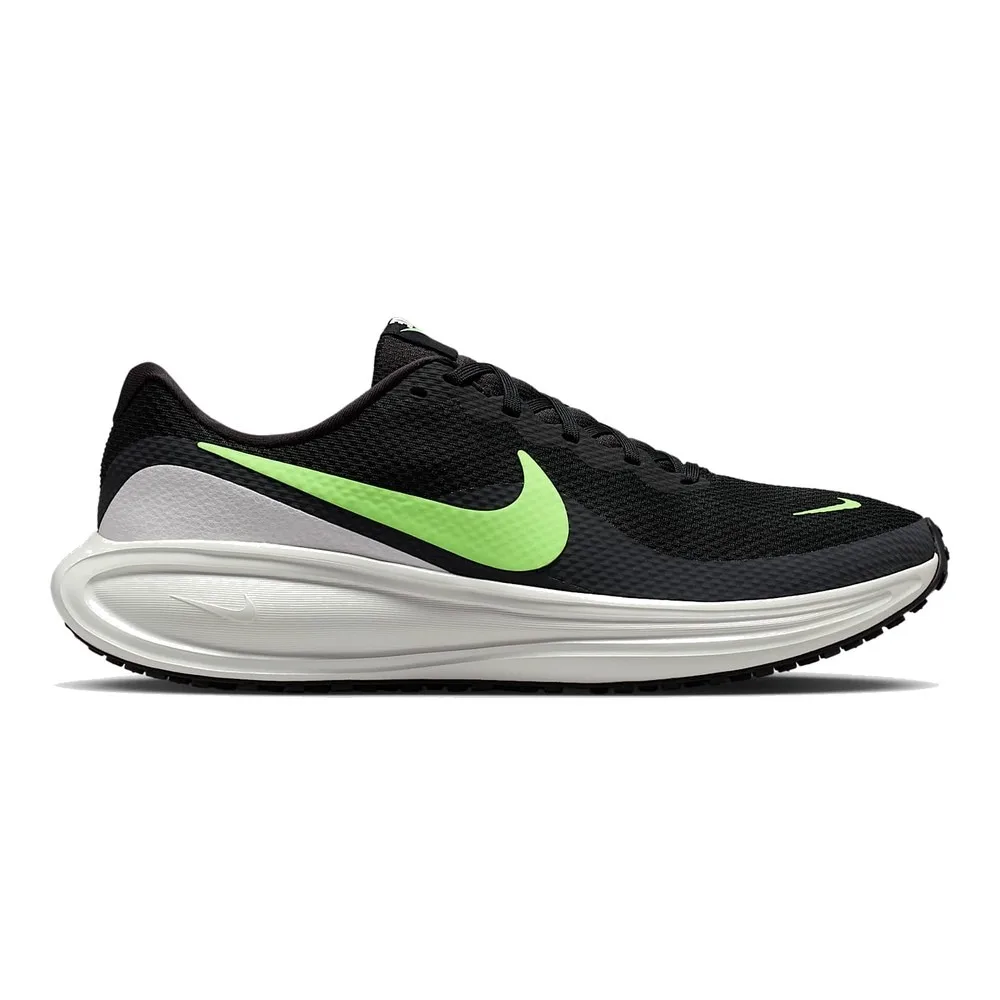 NIKE REVOLUTION 8 (BLACK/LIME BLAST-SUMMIT WHITE) — Style HJ9198-011
