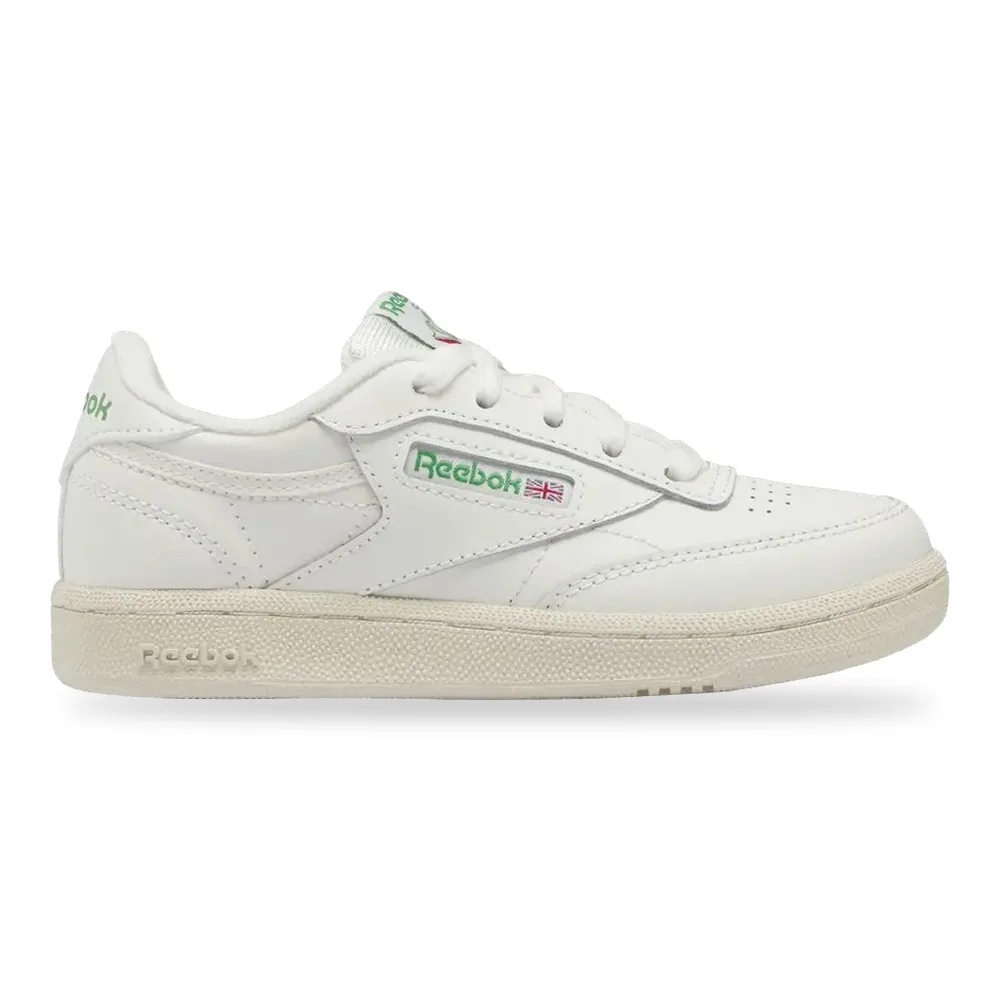 REEBOK CLUB C (LITTLE KIDS) (CHALK/CHALK/GLEN GREEN) — Style 100046748