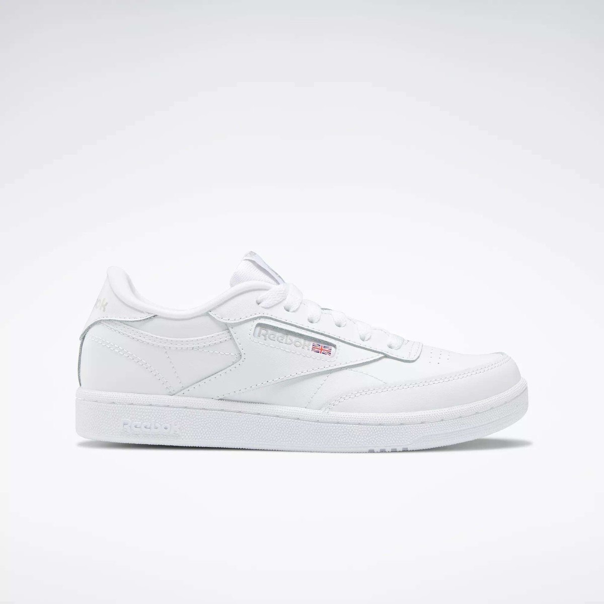 REEBOK CLUB C (BIG KIDS) (WHITE/SHEER GREY) — Style 100000199