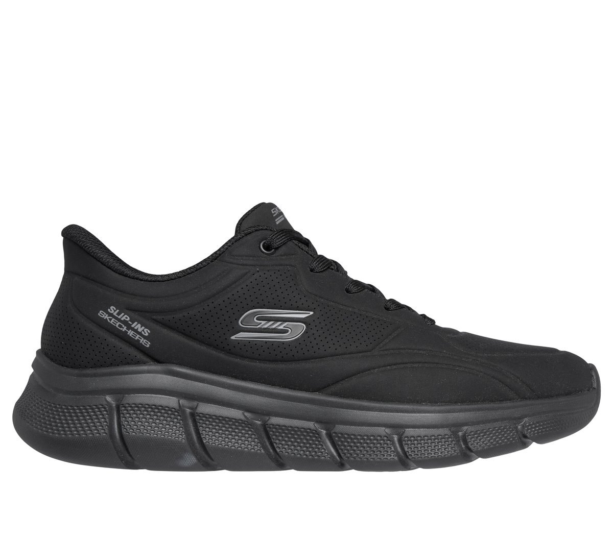 SKECHERS SLIP-INS: BOBS B FLEX - SMOOTH EDGE (MEN) (BLACK) — Style 118116-BBK