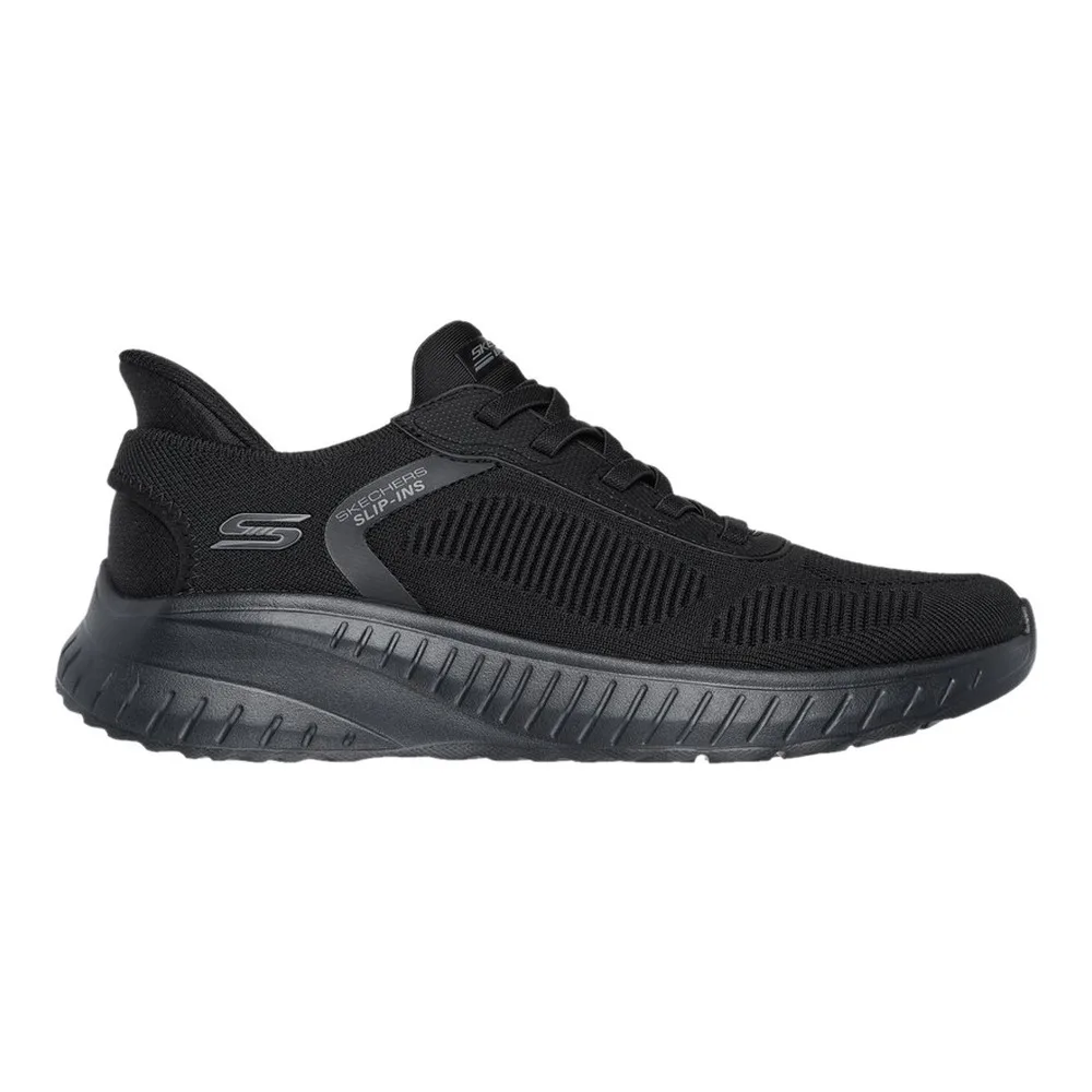 SKECHERS SLIP-INS: BOBS SPORT SQUAD CHAOS - SOLID STEP (MEN) (BLACK) — Style 118312-BBK