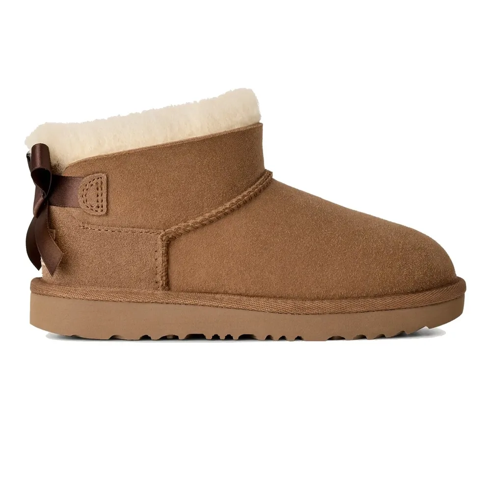 UGG KIDS' ULTRA MINI BAILEY BOW (CHESTNUT) — Style 1185920K-CHE