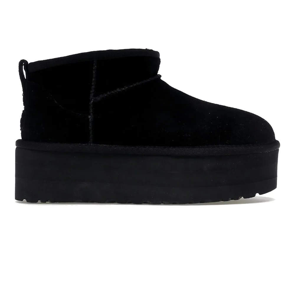 UGG WOMEN'S CLASSIC ULTRA MINI PLATFORM (BLACK) — Style 1135092-BLK