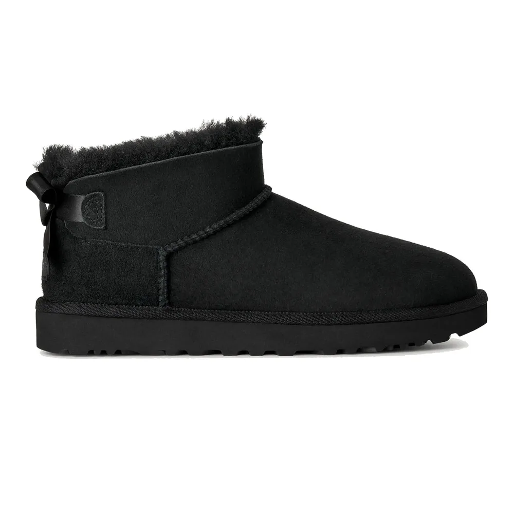 UGG WOMEN'S ULTRA MINI BAILEY BOW (BLACK) — Style 1185491-BLK