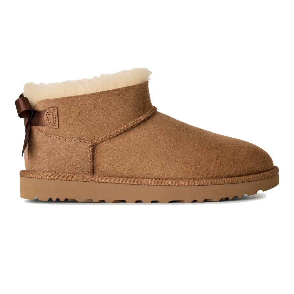 UGG WOMEN'S ULTRA MINI BAILEY BOW (CHESTNUT) — Style 1185491-CHE
